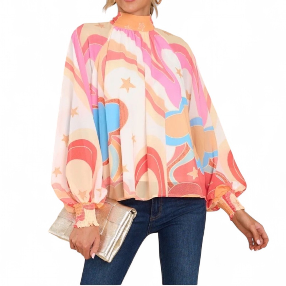 Multi Color Patterned Top‎ NWT - image 5